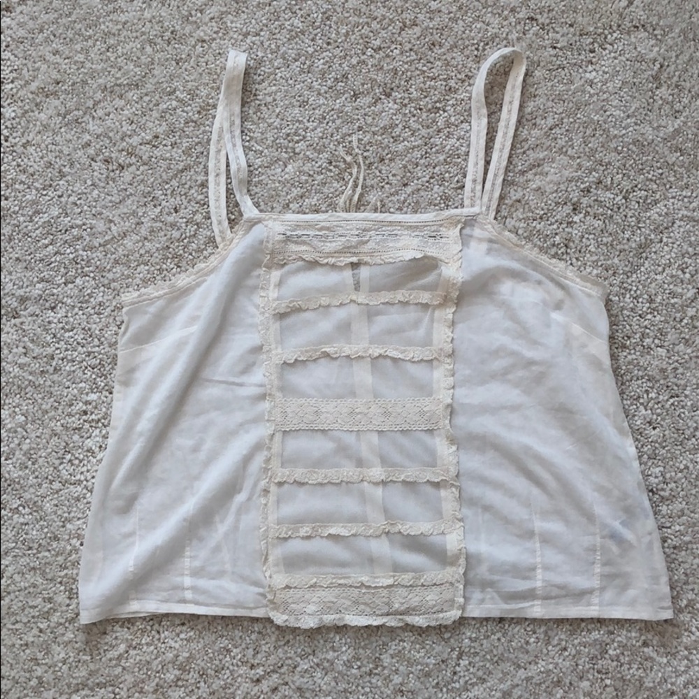 Off white American Eagle crop top